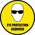 5S Supplies Eye Protection Required 12in Diameter Non Slip Floor Sign FS-PPEEYEP-12